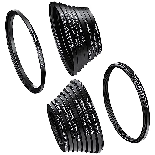 K&F CONCEPT 18 Pieces Filter Ring Adapter Set Review