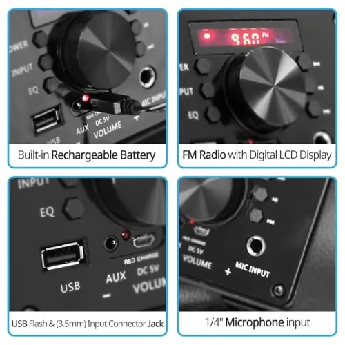 Pyle PPHP844B Review: Portable Bluetooth PA Speaker Ranked image 5