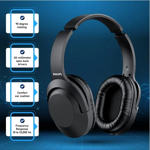 Philips Over Ear Wired Headphones Review for Studio Use image 2