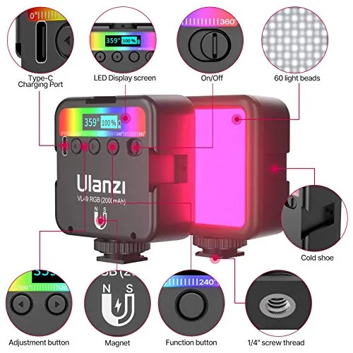 ULANZI VL49 RGB Video Light Review: Portable Camera Light image 2