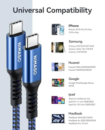 NIMASO USB C to USB C Cable 60W 4-Pack Review image 6