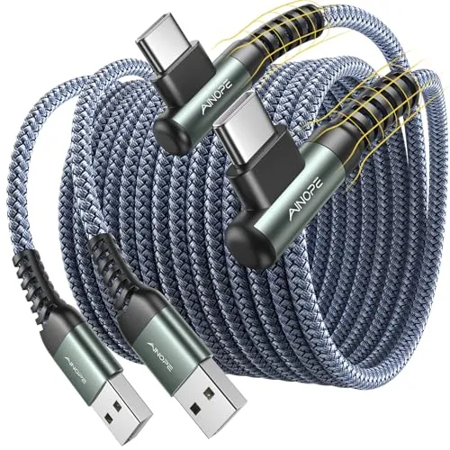 AINOPE 10 ft USB C Cable Review: Right-Angle Charger Ranked