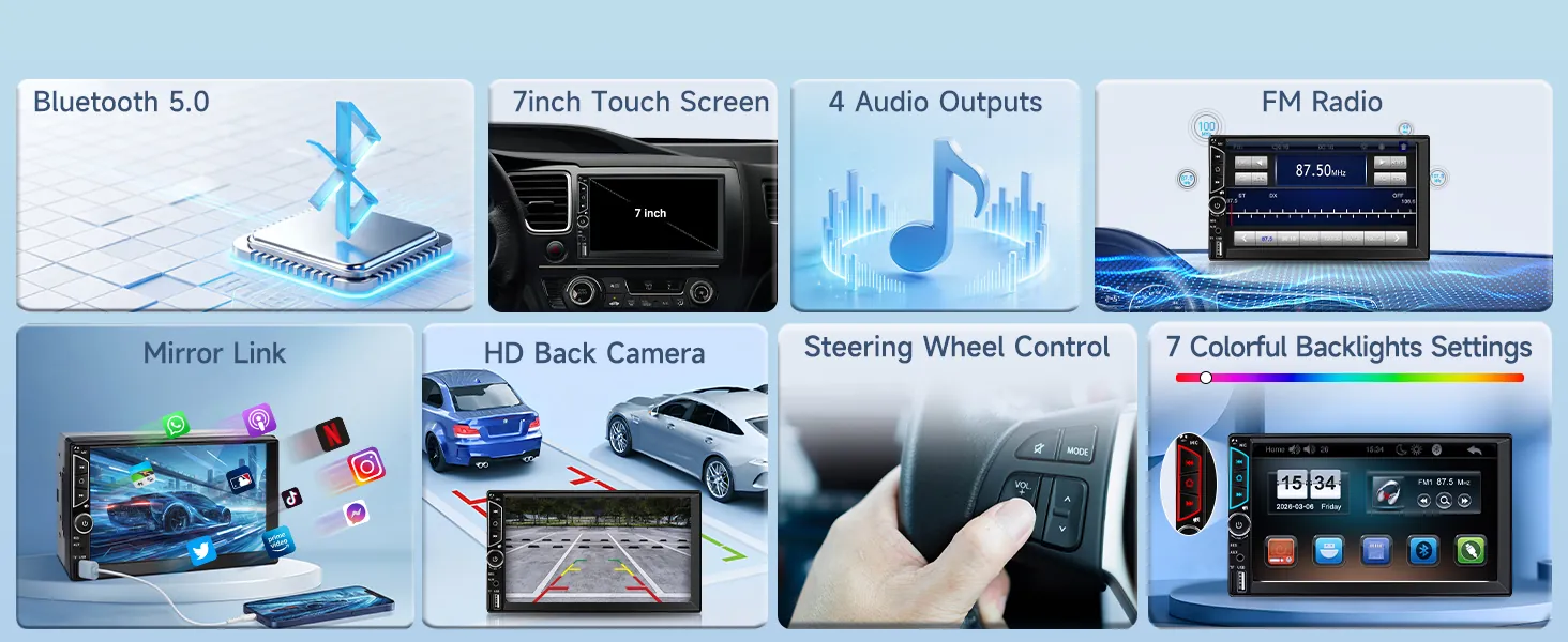 Leadfan 7inch Car Stereo Review: Budget Double Din Radio image 9
