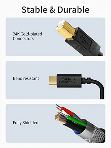 CableCreation USB C to B Cable Review for Printers & MIDI image 5