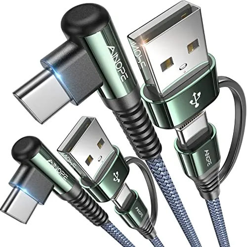 AINOPE Right Angle USB C Cable Review: 60W 2-Pack image 1