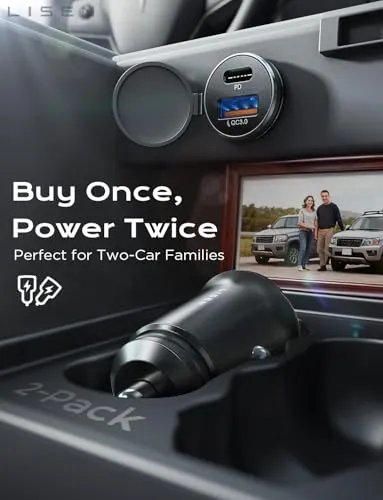 LISEN Car Charger USB C Review: Dual-Port Car Charger image 2