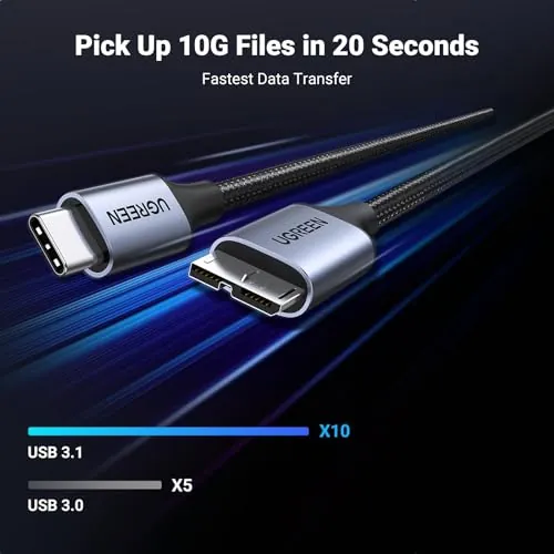 UGREEN Micro B to USB C Cable Review for Hard Drives image 2