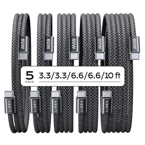 LISEN USB C to USB C Cable Review: 5-Pack Charging Cables