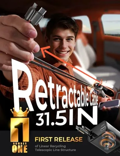 LISEN Retractable Car Charger Review: 84W USB-C Car Charger image 3