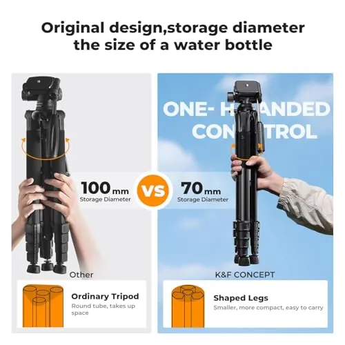 K&F CONCEPT 75-Inch Tripod Review: Travel Camera Stand image 2