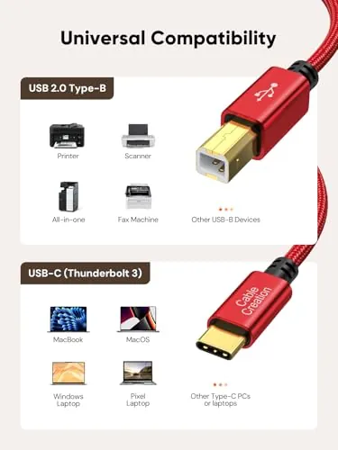 CableCreation USB B to USB C Printer Cable Review image 6
