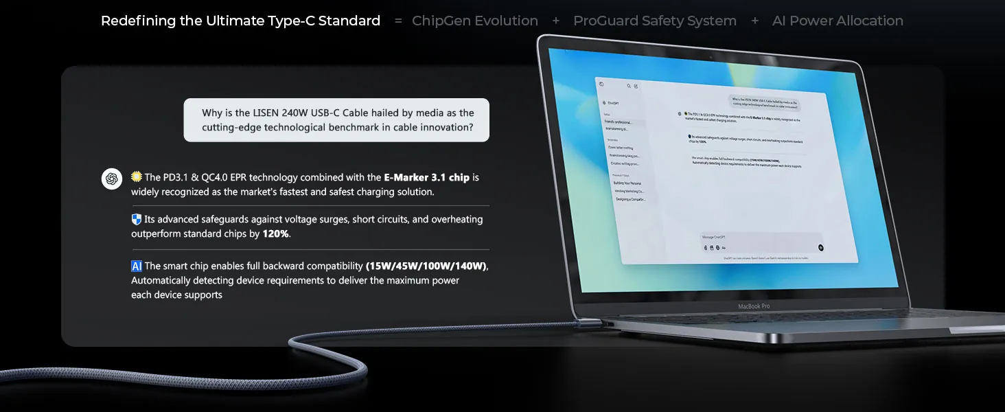 LISEN USB C to USB C Cable Review: 240W Charging Cable image 9