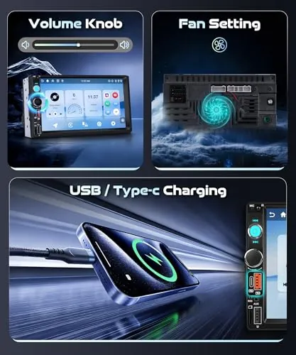 Podofo Android 15 Double Din Car Stereo Review image 3